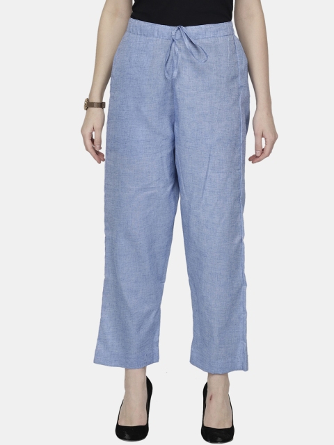 

Enchanted Drapes Women Blue Pure Cotton Culottes