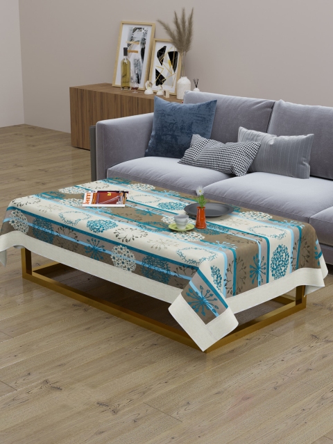 

Clasiko Off-White & Blue Printed 2-Seater Rectangle Table Cover