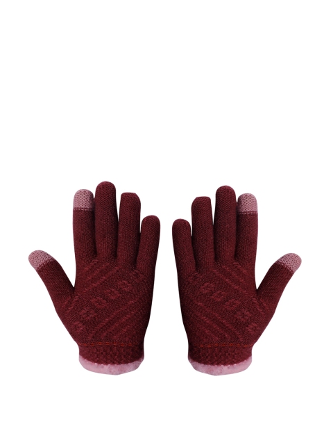 

LOOM LEGACY Women Purple Acrylic Gloves