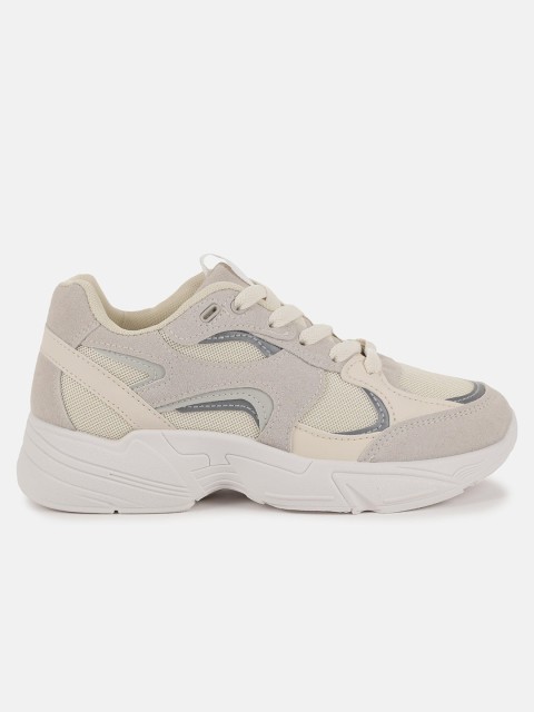 

Missguided Women Beige Colourblocked Sneakers