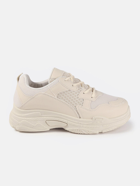 

Missguided Women Beige Mesh Design Sneakers