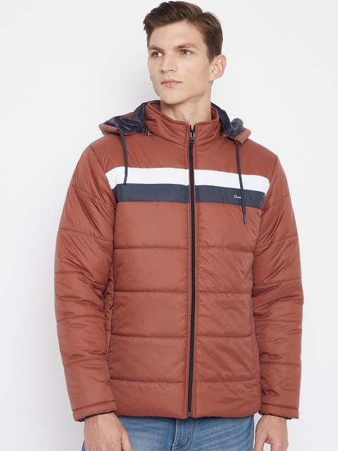 

Okane Men Rust Colourblocked Lightweight Padded Jacket