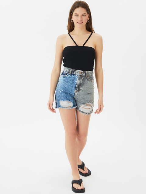 

Trendyol Women Multi-Coloured Washed Shorts