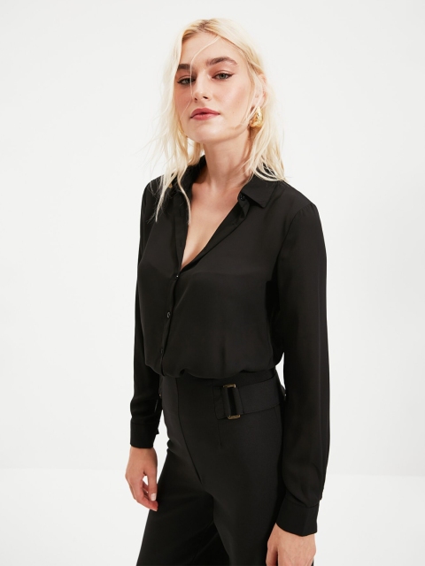 

Trendyol Women Black Regular Fit Casual Shirts