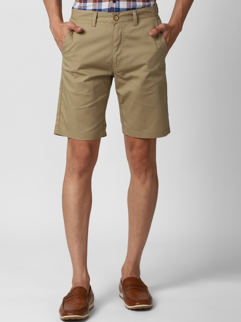 

Peter England Casuals Men Khaki Brown Shorts
