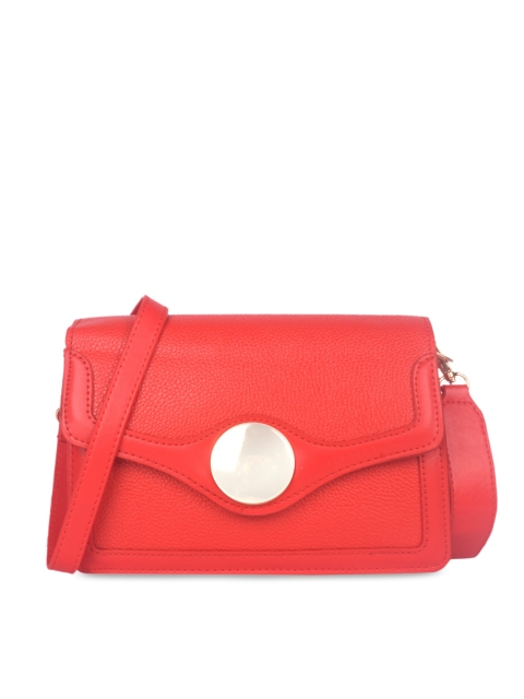 

Bagkok Red Textured Structured Sling Bag