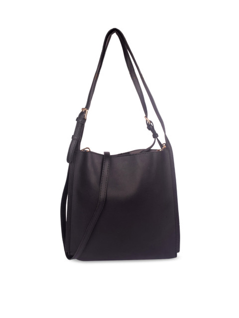 

Bagkok Black PU Bucket Shoulder Bag