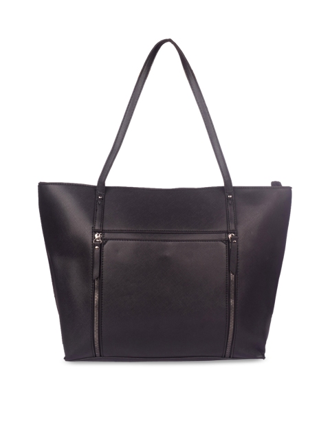 

Bagkok Women Black PU Oversized Shopper Tote Bag
