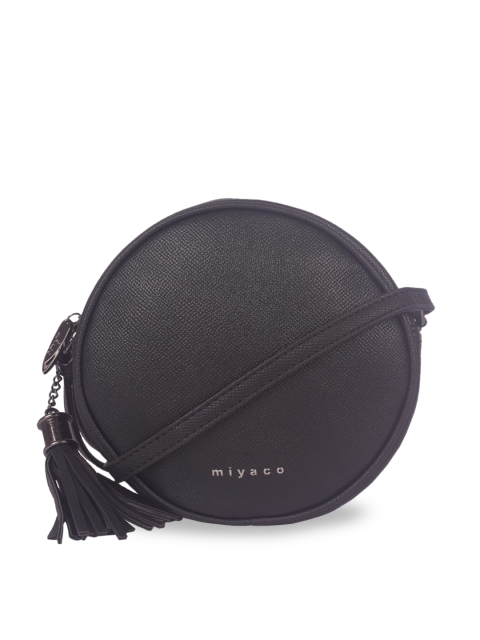

Bagkok Black Sling Bag with Tasselled