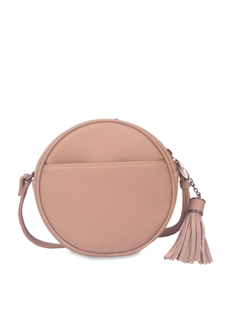 

Bagkok Nude-Coloured PU Bowling Sling Bag