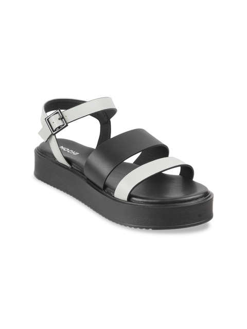 

Mochi Grey Colourblocked Flatform Sandals