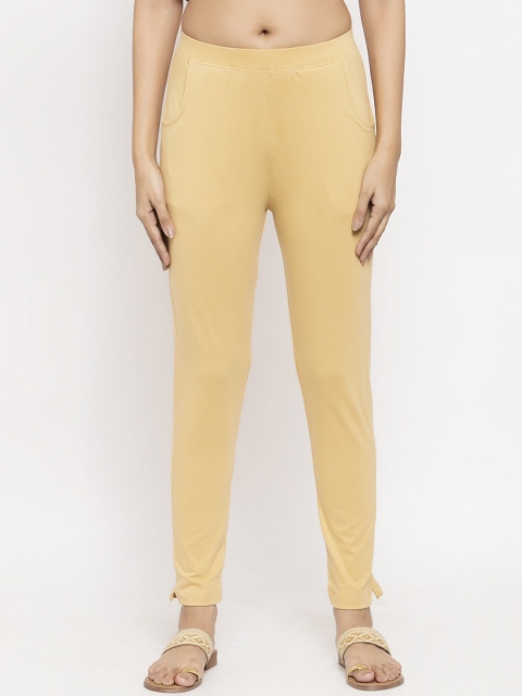 

NEUDIS Women Beige Lycra Cotton Ankle Length Jeggings