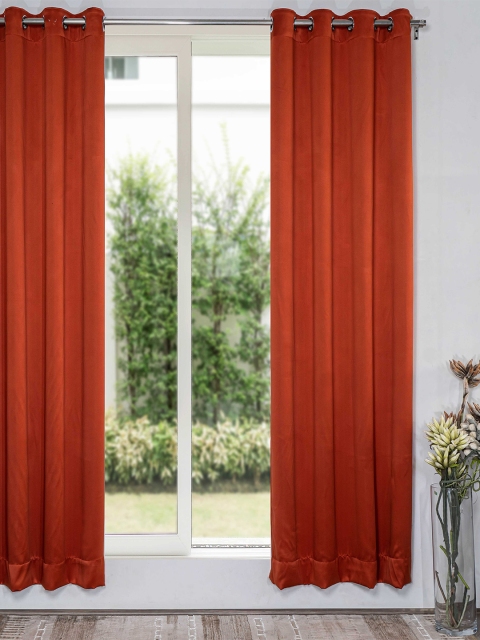 

SHIVANAA HOMES Single Rust Red Out Door Curtain