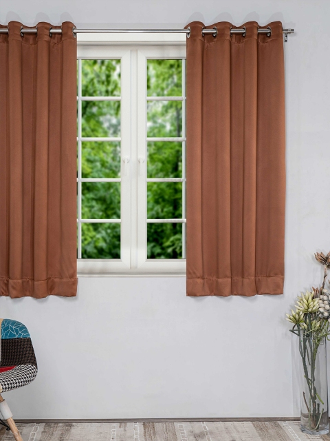 

SHIVANAA HOMES Copper-Toned Black Out Window Curtain