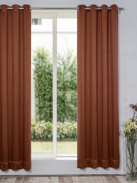 

SHIVANAA HOMES Copper-Toned Black Out Long Door Curtain