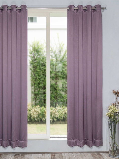 

SHIVANAA HOMES Purple Black Out Door Curtain