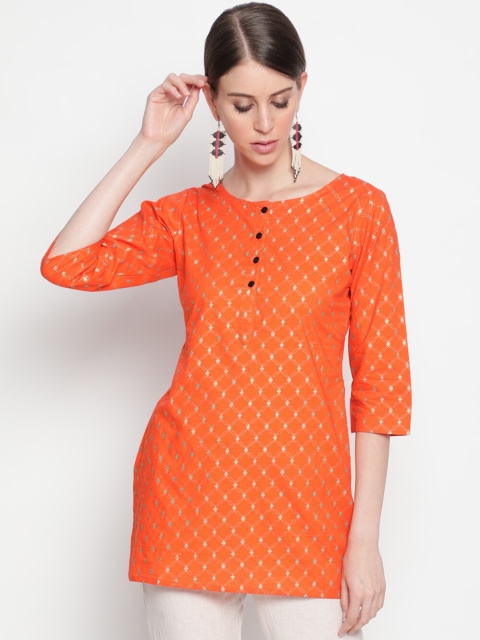 

THE NKS PLUS Orange Print Top