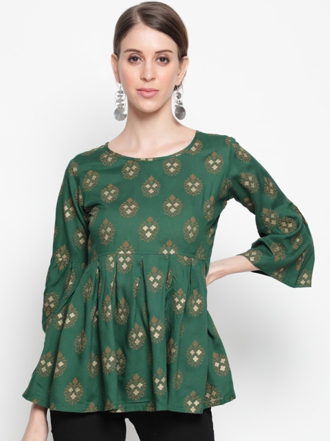 

THE NKS PLUS Green Print Top