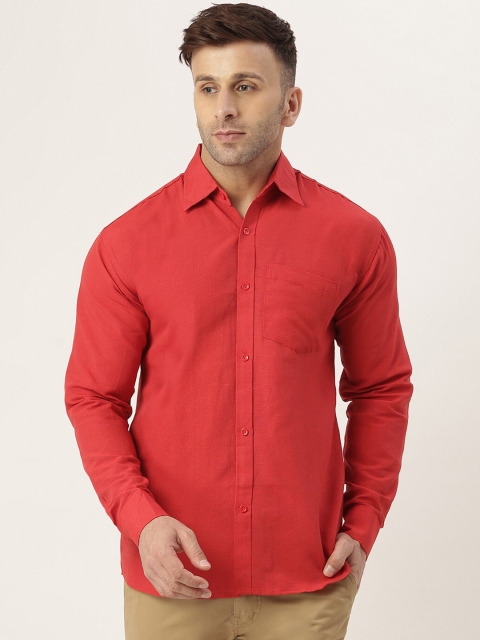 

KHADIO Men Red Casual Shirt