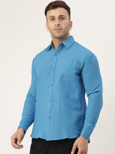 

KHADIO Men Blue Casual Shirt