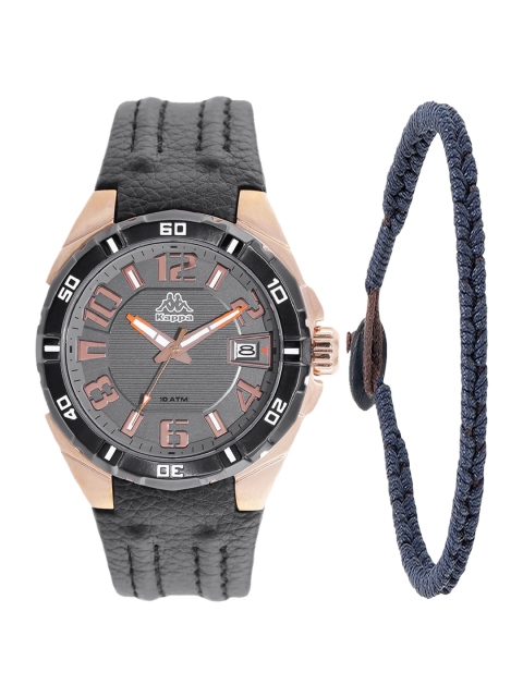 

Kappa Men Black & Navy-Blue Watch & Bracelet Gift Set KPWGift Set-88