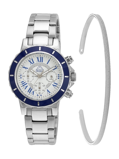 

Kappa Women White & Silver-Toned Watch & Bracelet Gift Set