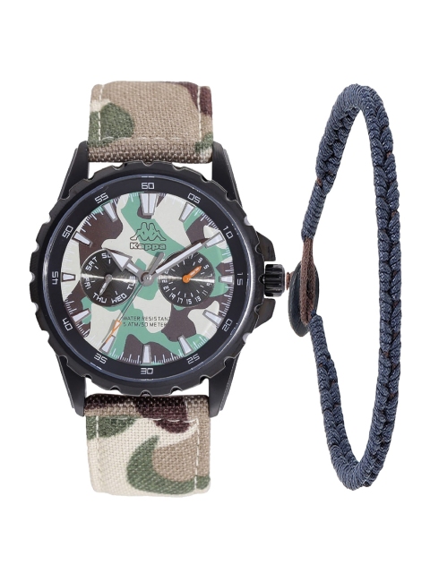 

Kappa Men Green & Beige Watch & Bracelet Gift Set KPWGift Set-93