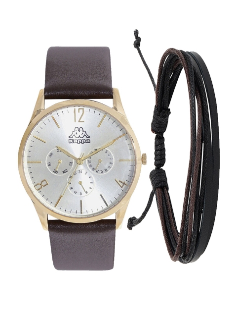 

Kappa Men White Watch & leather Bracelet Gift Set