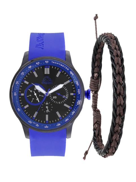 

Kappa Men Black Watch & Leather Bracelet Gift Set