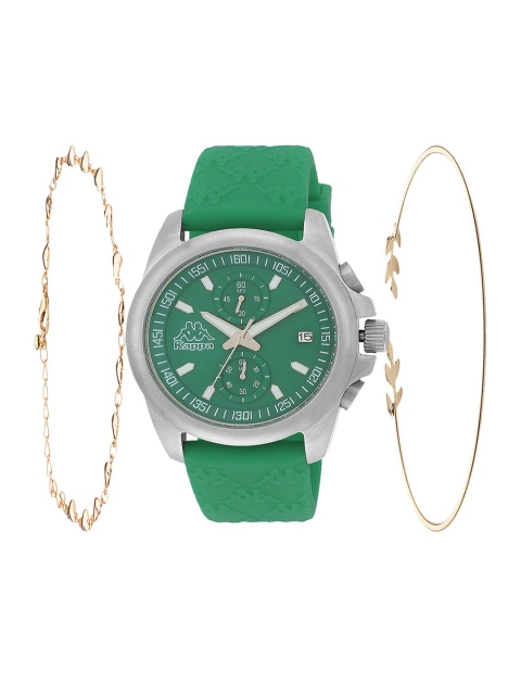 

Kappa Women Green & Gold-Toned Watch & Bracelet Gift Set