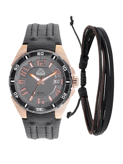 

Kappa Men Black & Brown Watch Gift Set KPWGift Set-92