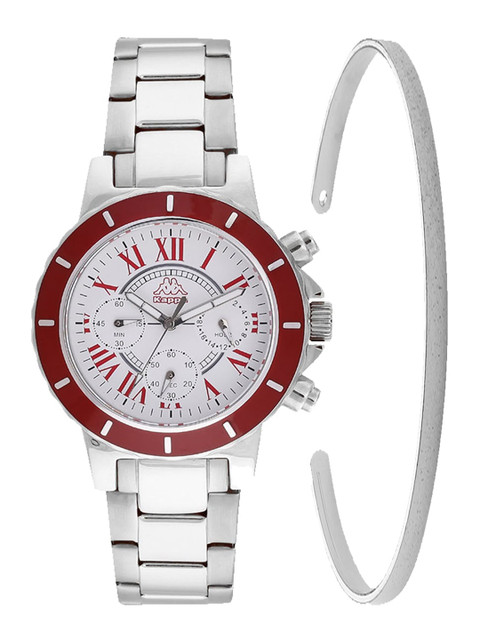 

Kappa Woman White & Silver Toned Watch & Bracelet Gift Set