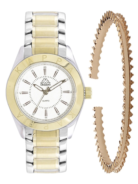 

Kappa Women White & Gold-Toned Watch Gift Set KPWGift Set-122