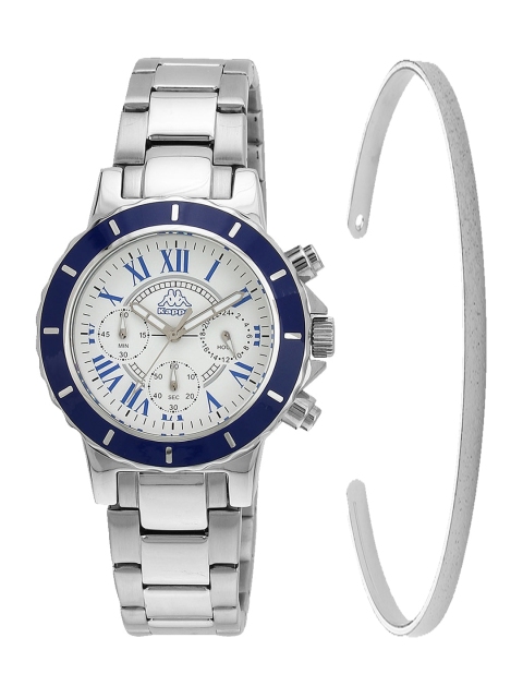 

Kappa Woman White & Silver-Toned Watch & Bracelet Gift Set