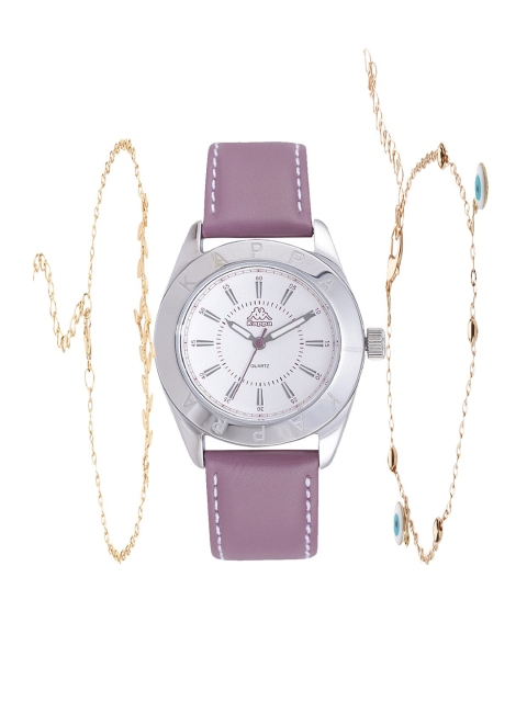 

Kappa Women White & Purple Watch Gift Set KPWGift Set-174