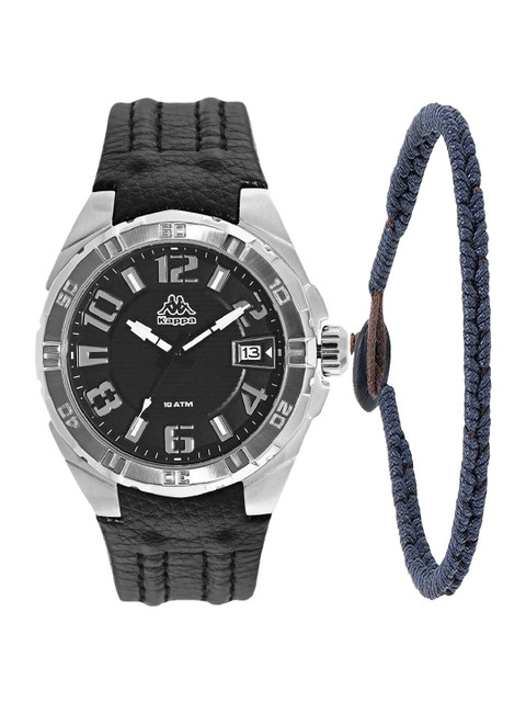 

Kappa Men Black & Navy-Blue Watch & Bracelet Gift Set