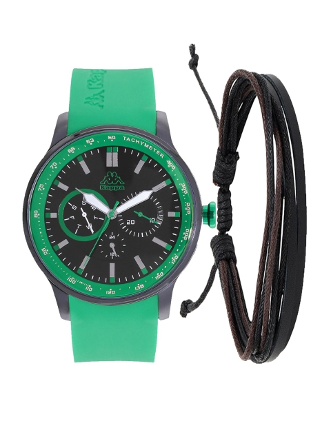 

Kappa Men Black & Green Watch Gift Set