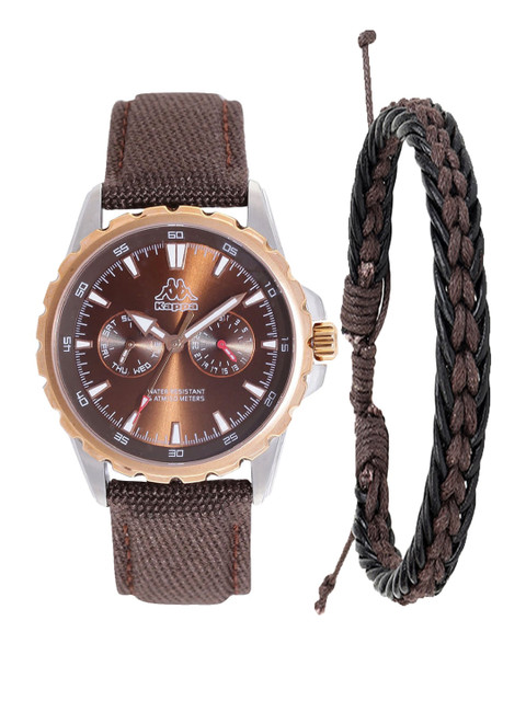 

Kappa Men Watch & Bracelet Gift Set, Brown