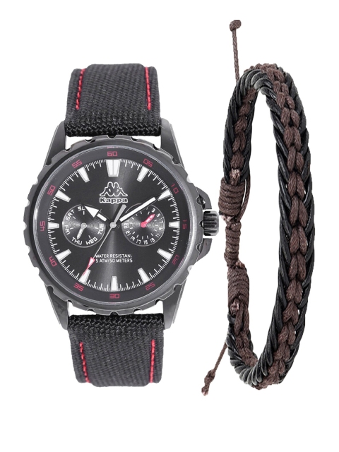 

Kappa Men Black & Brown Watch & Bracelet Gift Set KPWGift Set-20