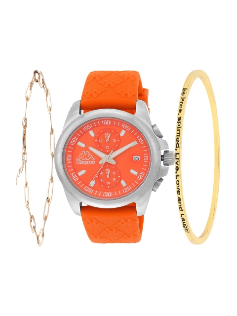 

Kappa Women Orange & Gold-Toed Watch Gift Set KPWGift Set-189
