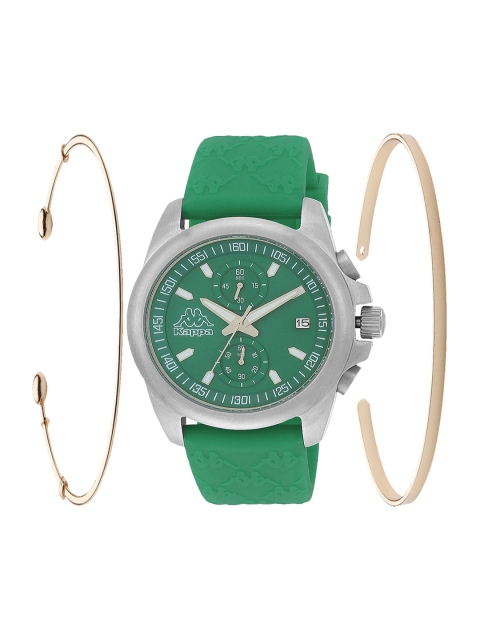 

Kappa Woman Green & Gold Toned Watch & Bracelet Gift Set