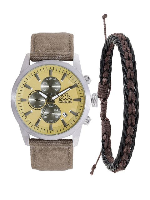 

Kappa Men Watch & Bracelet Gift Set, Yellow