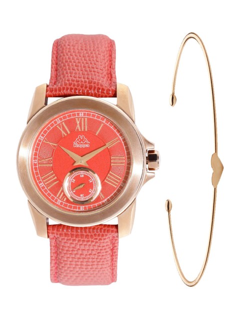 

Kappa Women Red & Gold-Toned Watch Gift Set KPWGift Set-147