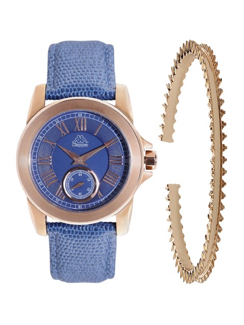

Kappa Women Blue & Gold-Toned Watch Gift Set KPWGift Set-123