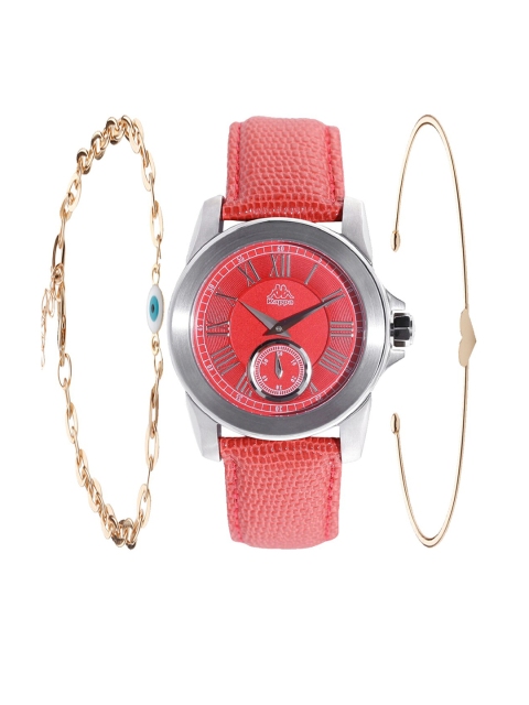 

Kappa Women Red & Gold-Toned Watch Gift Set KPWGift Set-196