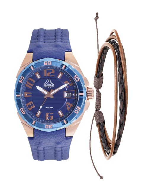 

Kappa Men Blue & Brown Watch Gift Set KPWGift Set-39