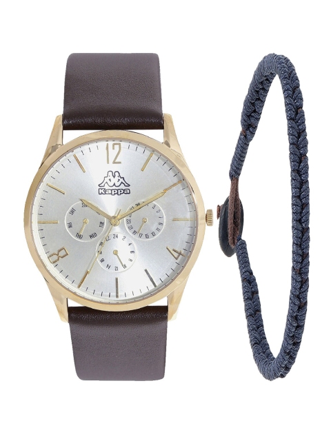

Kappa Men White & Brown Watch Gift Set