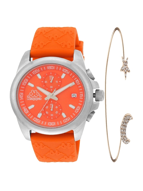 

Kappa Women Orange & Rosegold-Toned Watch Gift Set KPWGift Set-117
