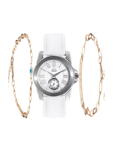 

Kappa Women White & Gold-Toned Watch Gift Set KPWGift Set-154