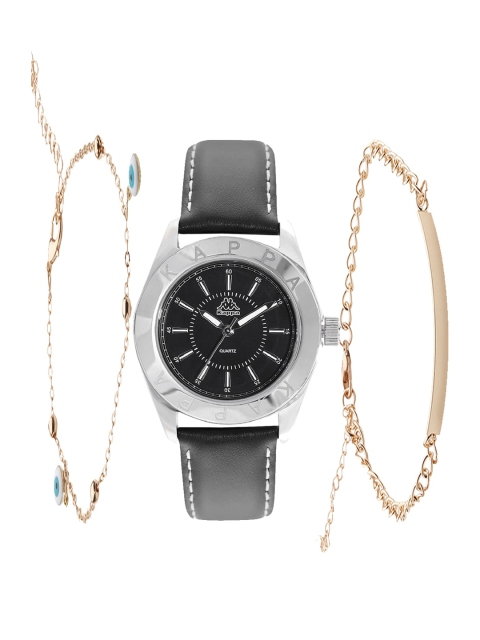 

Kappa Woman Black & Gold Toned Watch & Bracelet Gift Set